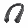 BRISKI 2-Pack matte black bladeless neck fan worn around the neck — hands-free portable cooling